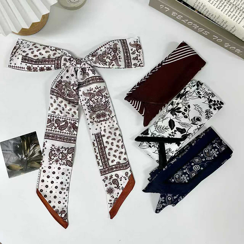 Face Scarf Mask - 2025 Neu eingetroffen: Luxuriöser schmaler Seidenschal