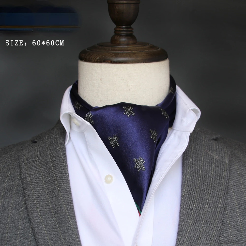 Face Scarf Mask - Britischer Herren-Seidenschal, kleines quadratisches Handtuch, Satin-Seidenschal,