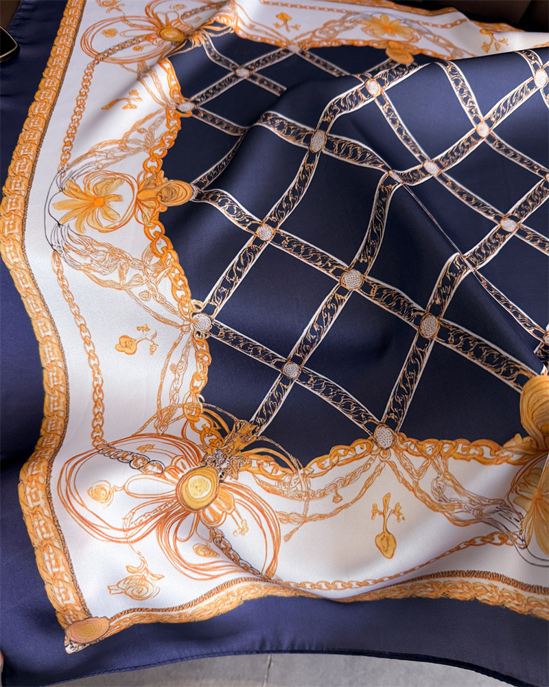 Blauer Klassischer Seidenschal – Face Scarf Mask Bewertung und Preis